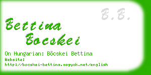 bettina bocskei business card
